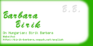 barbara birik business card